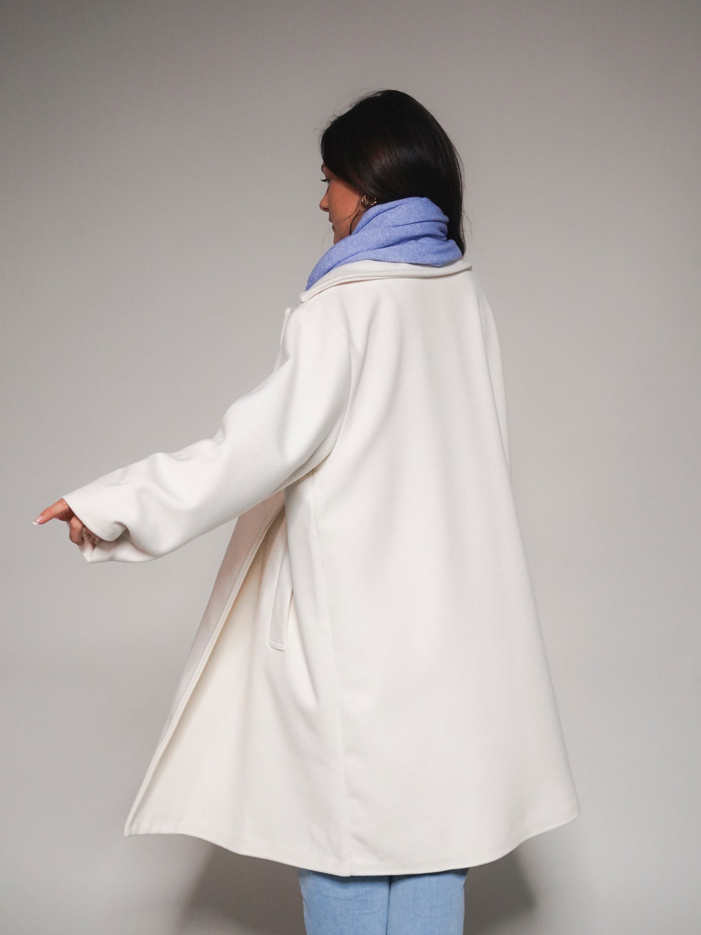 Manteau oversize écru -1703