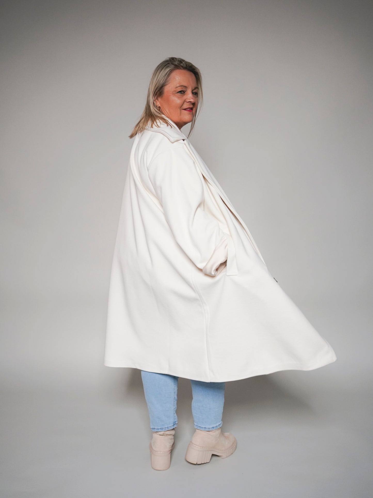 Manteau oversize écru -1703