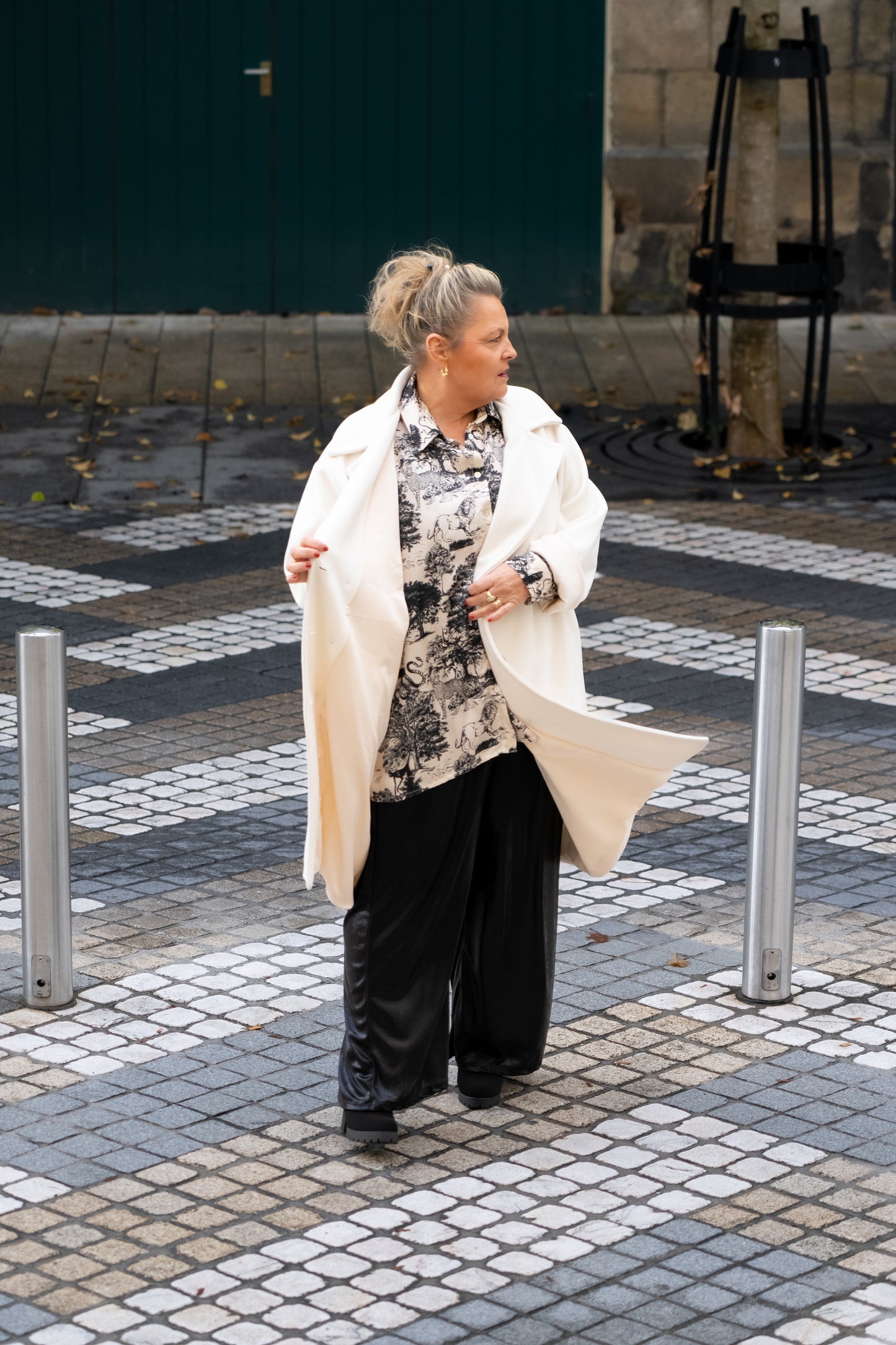 Manteau oversize écru -1703