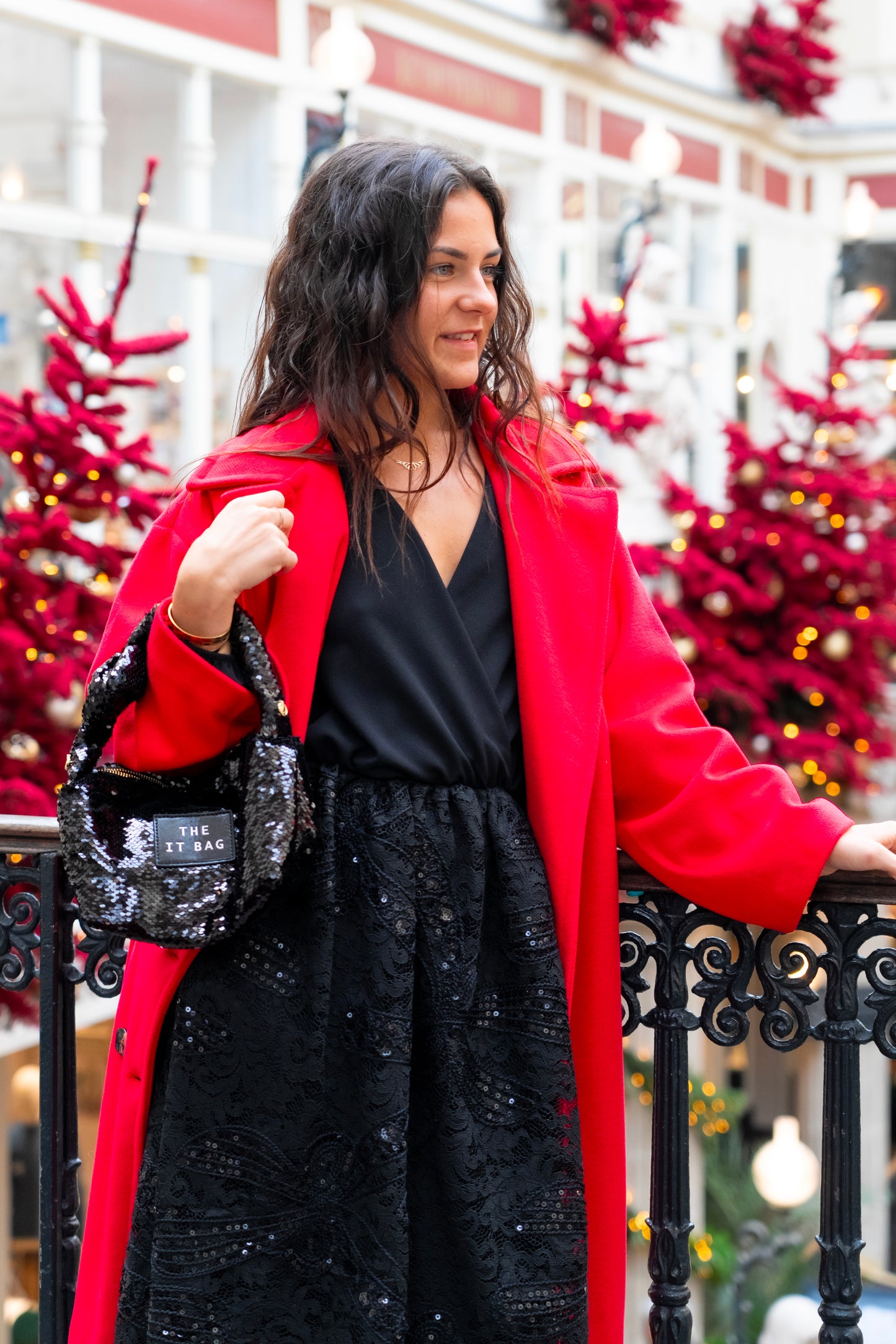 Manteau oversize rouge