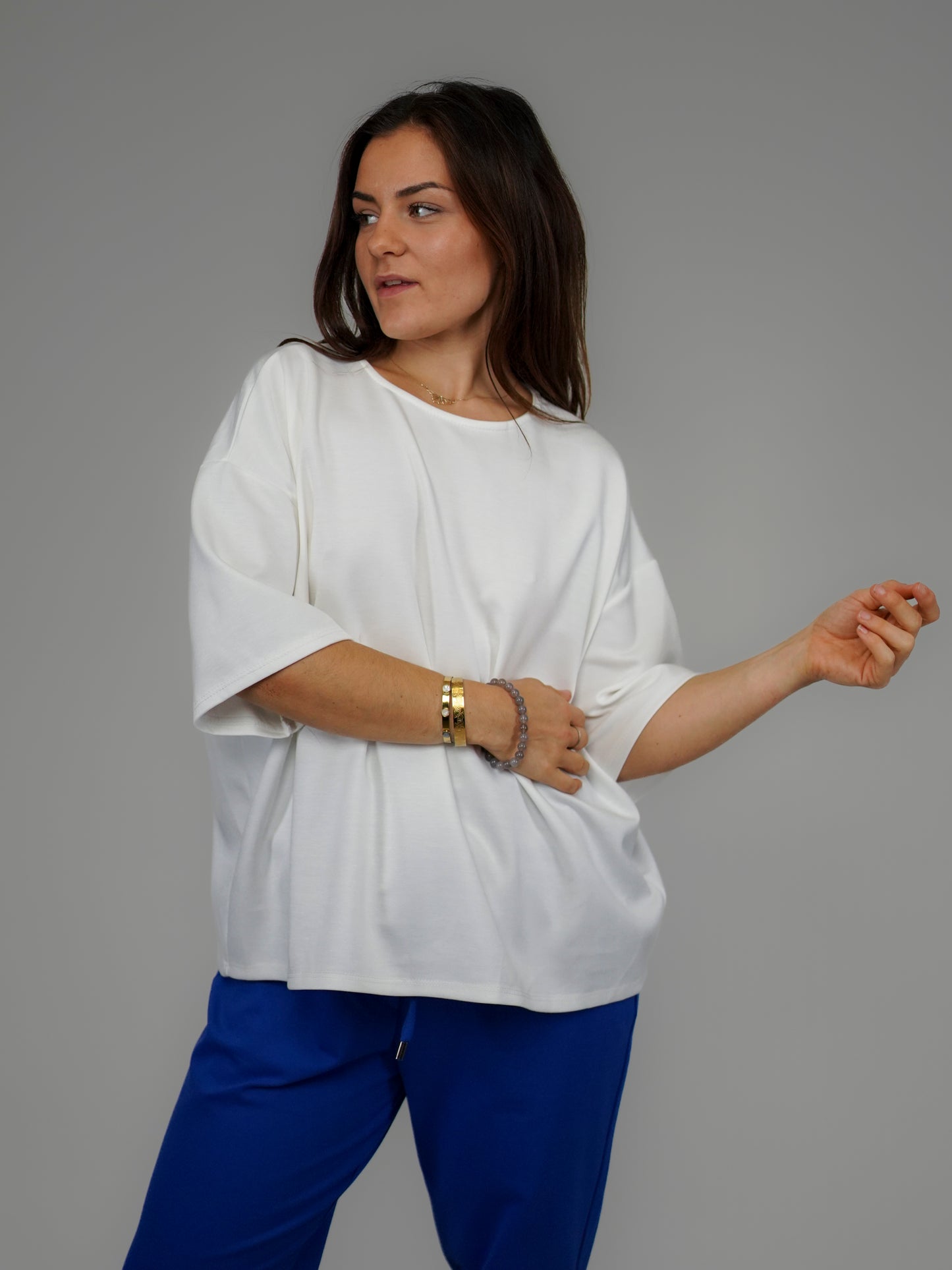 T-shirt doux oversize blanc - 1858