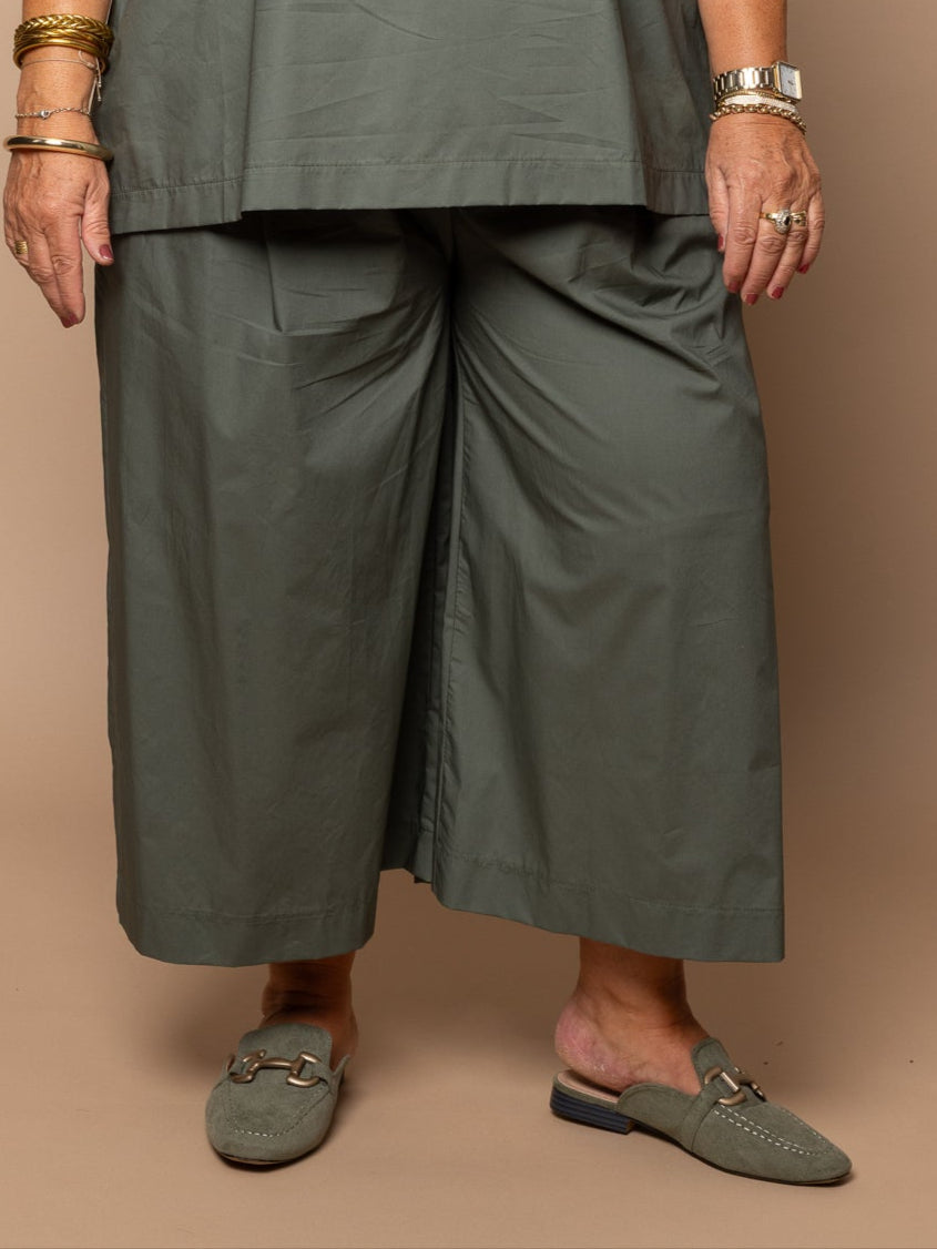 Mocassins mules kaki