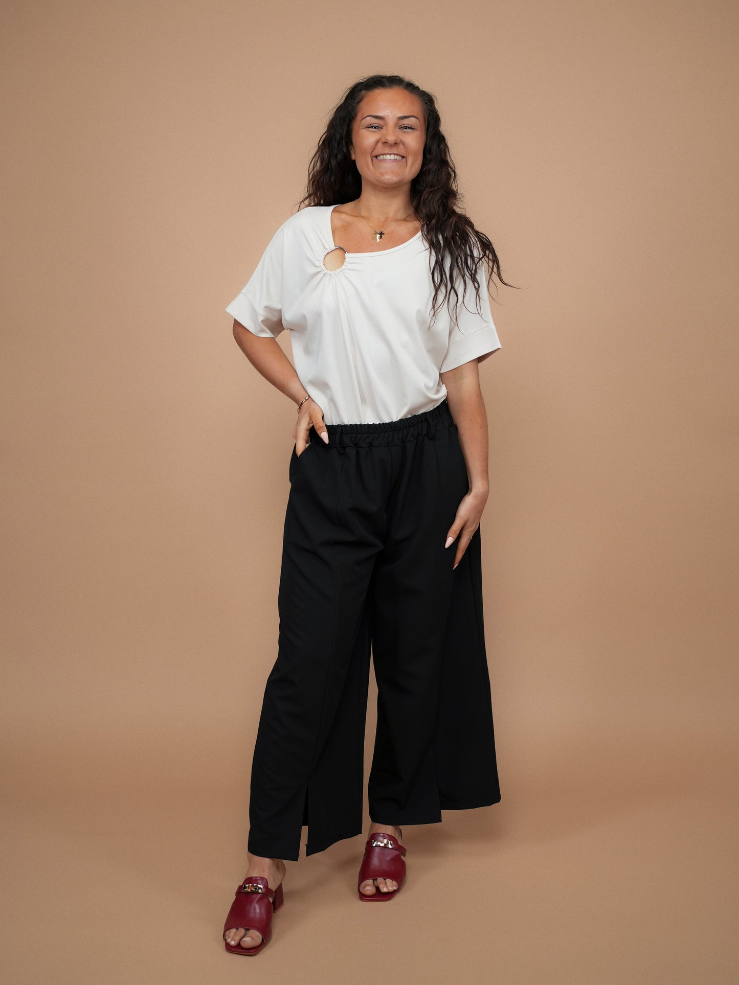 Pantalon noir fendu - 1590