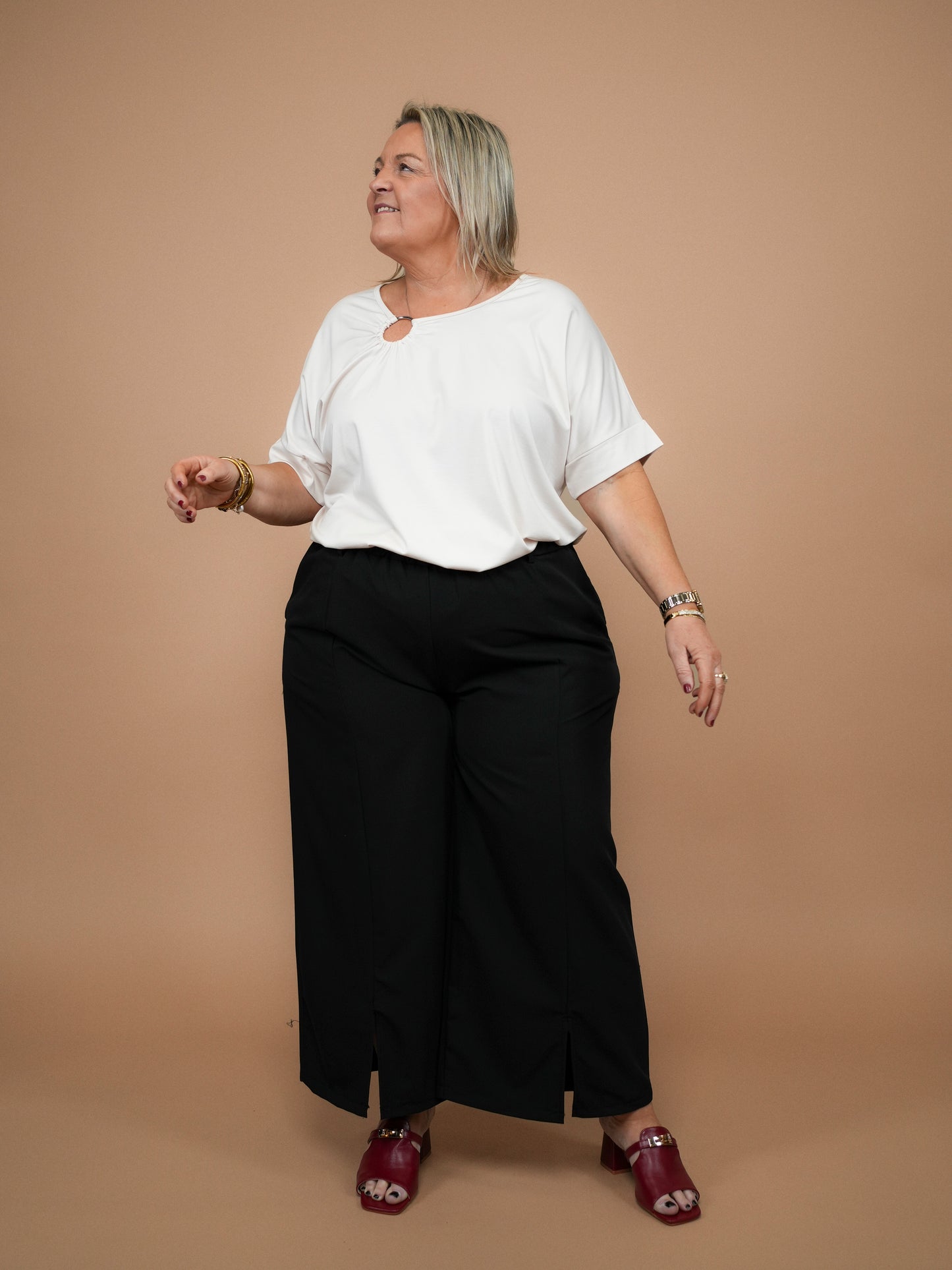 Pantalon noir fendu - 1590