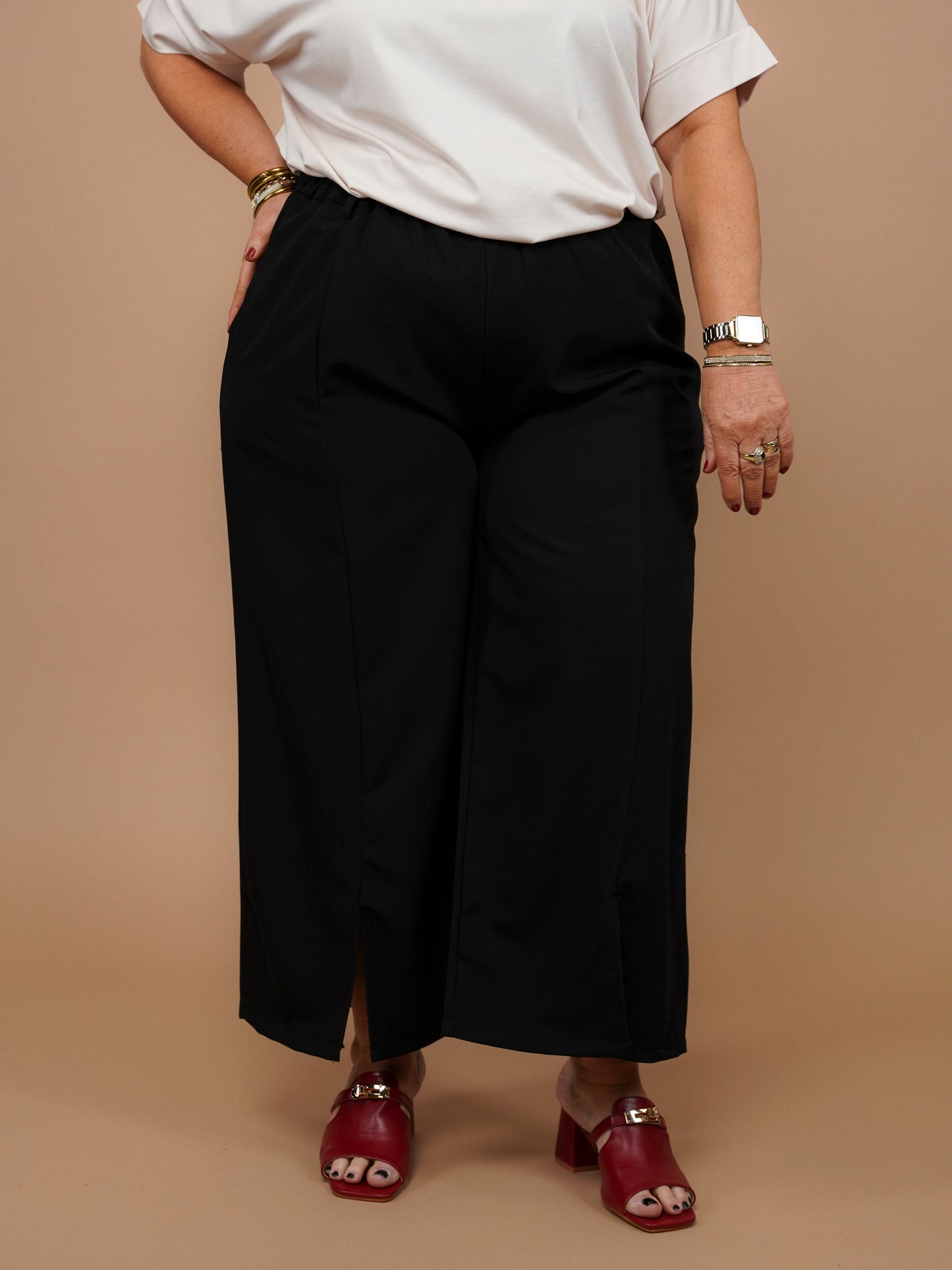 Pantalon noir fendu - 1590