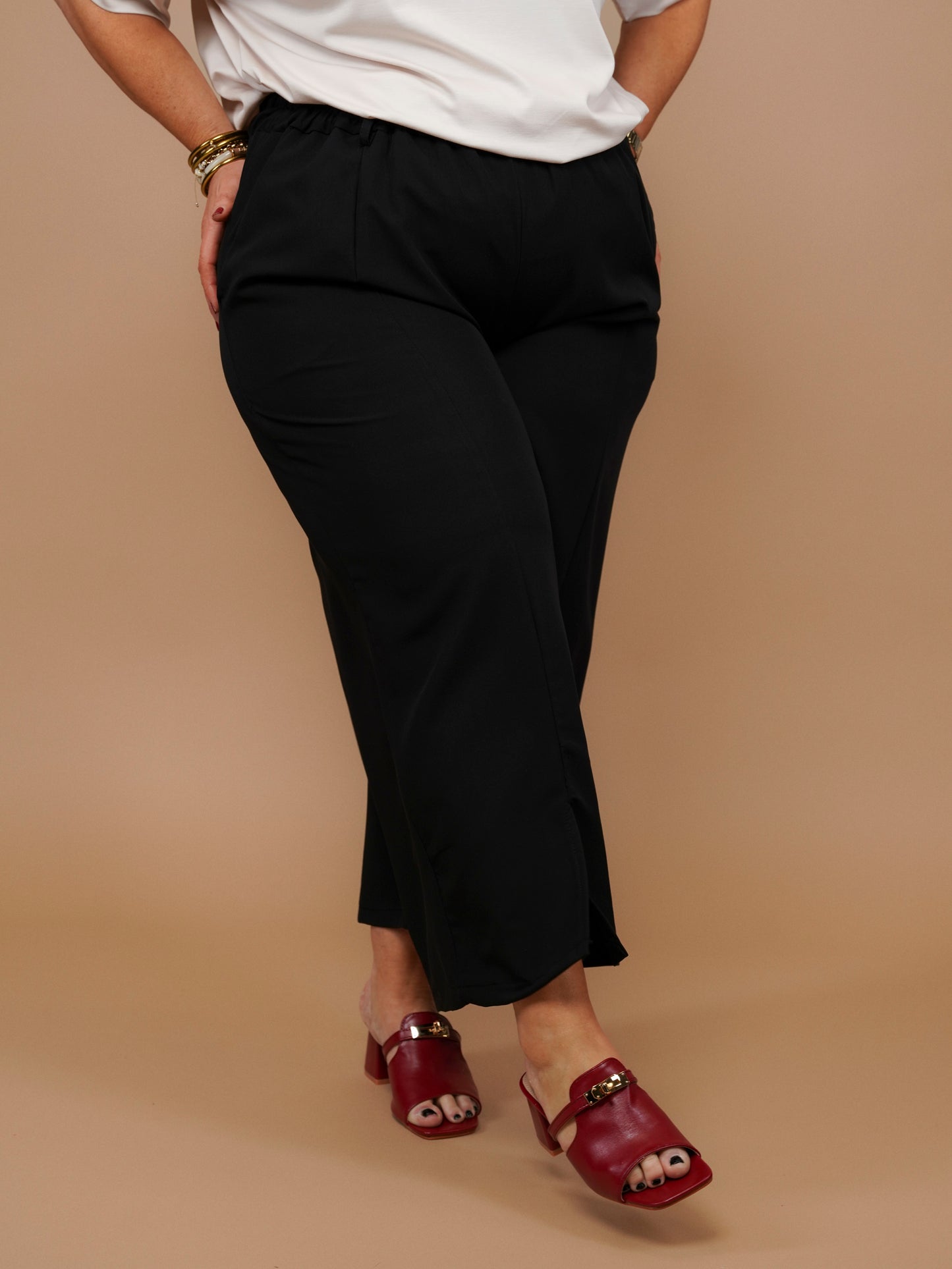 Pantalon noir fendu - 1590