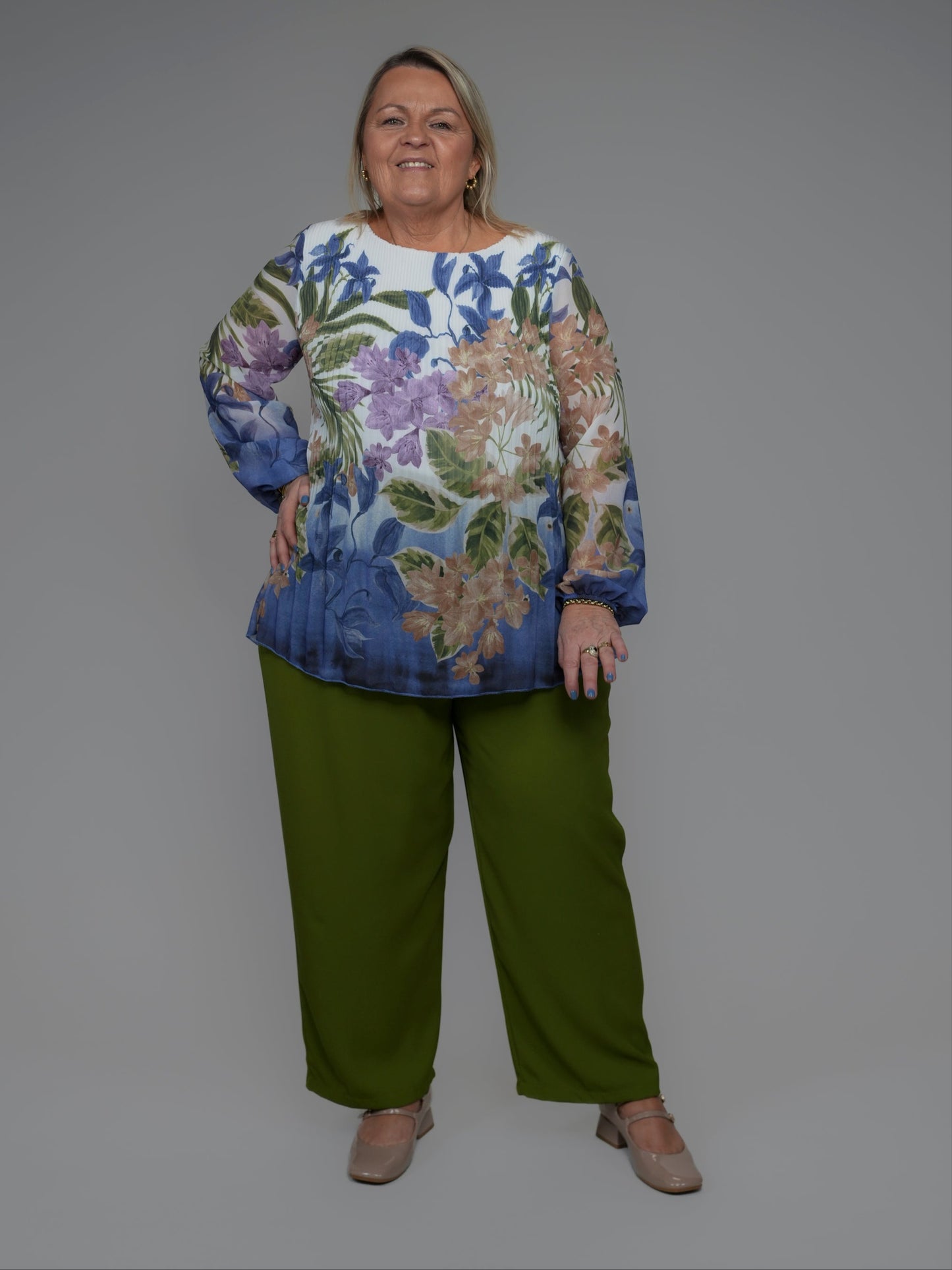 Pantalon à pan vert - 1395