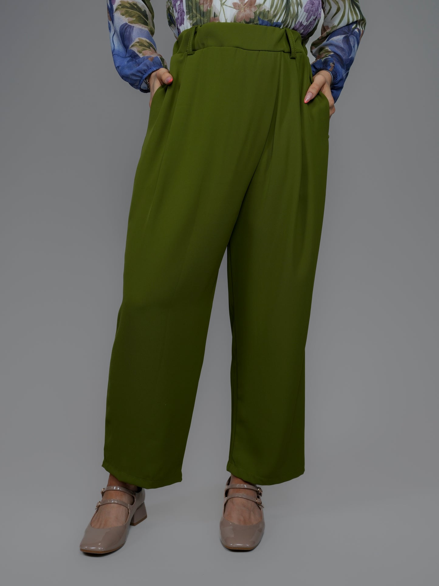 Pantalon à pan vert - 1395