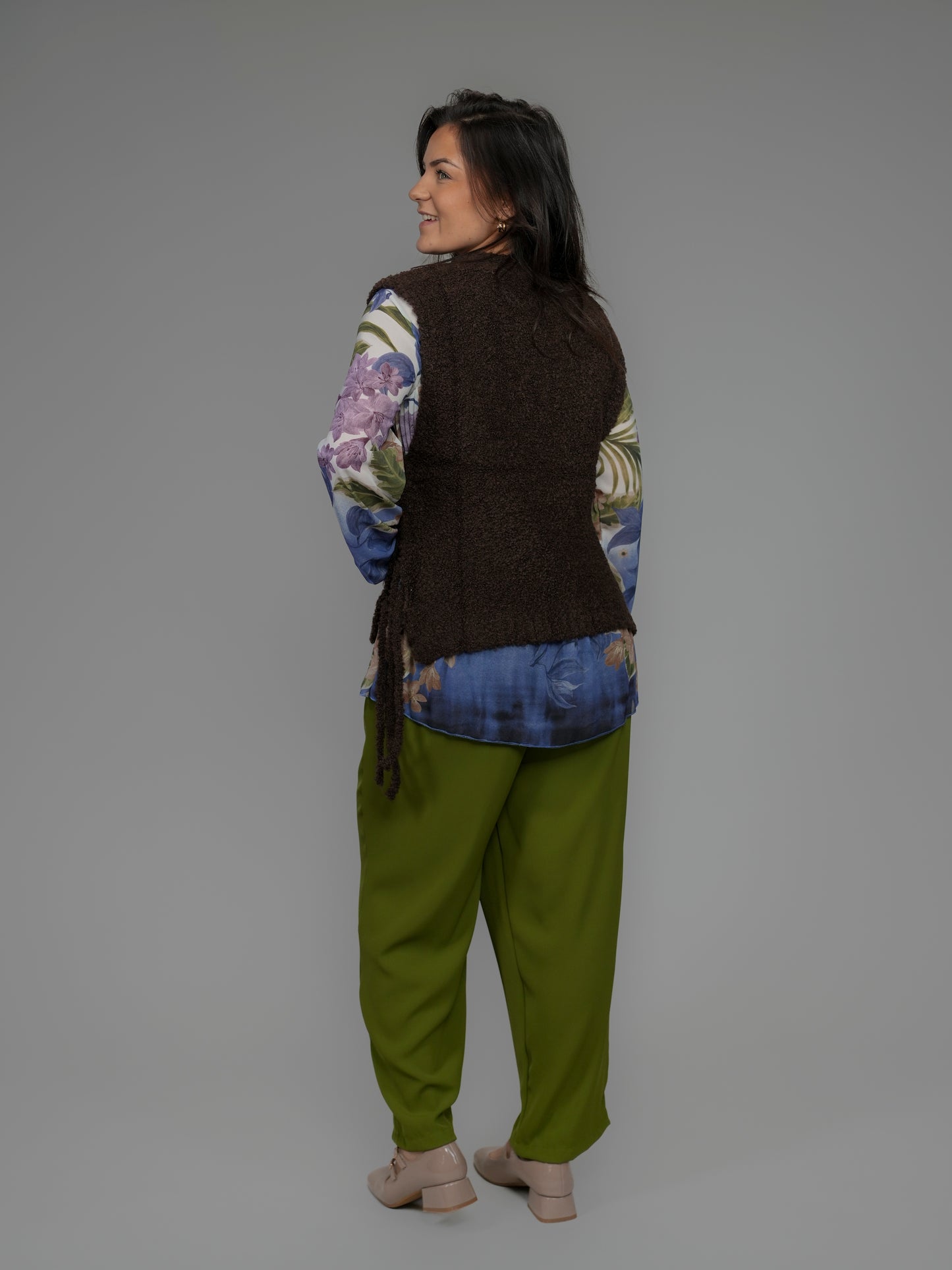 Pantalon à pan vert - 1395