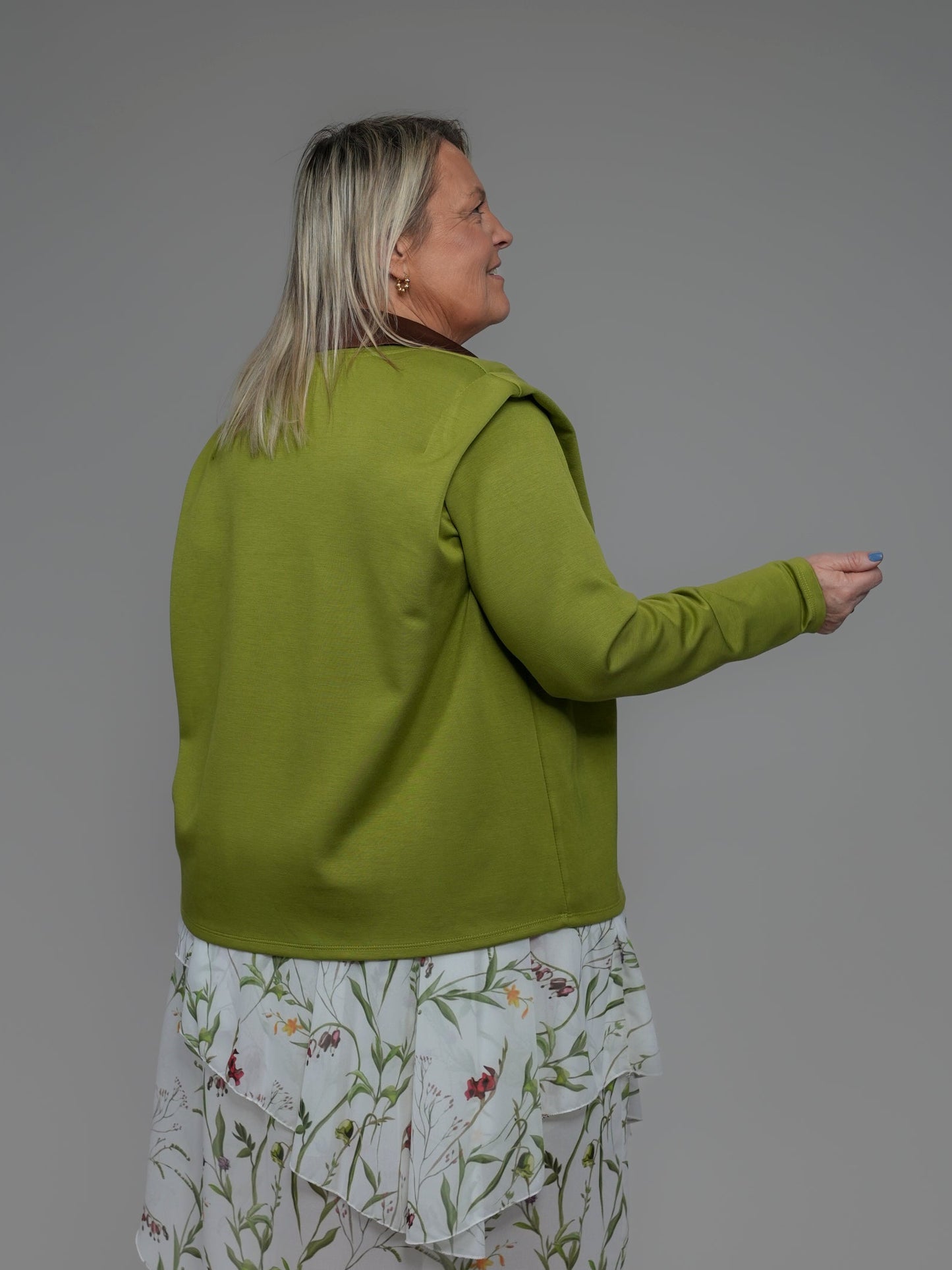 Sweat vert à épaulettes