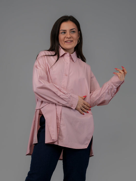 Chemise oversize rose - 1144