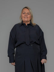Chemise rayée à cravate