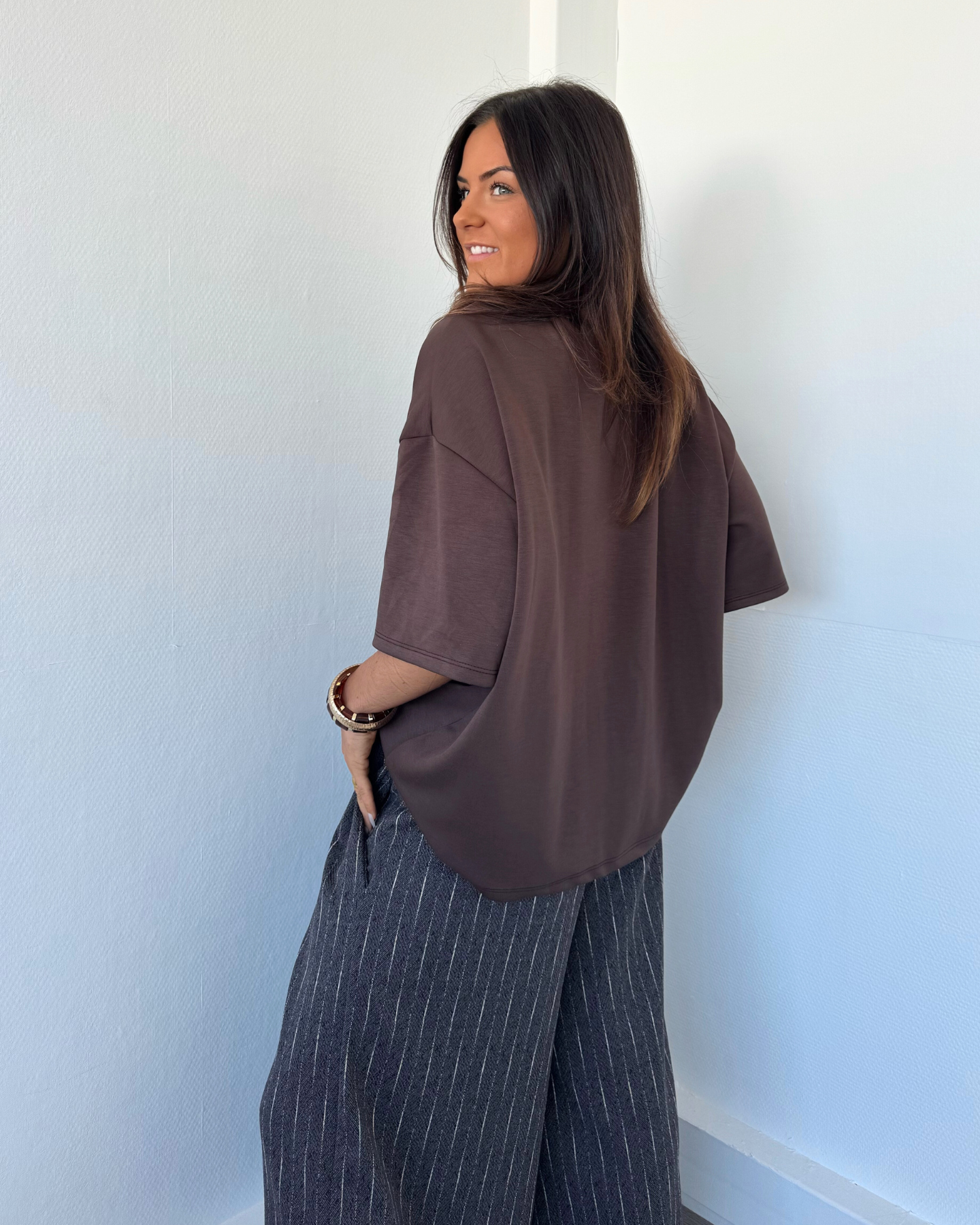 T-shirt doux oversize mocha