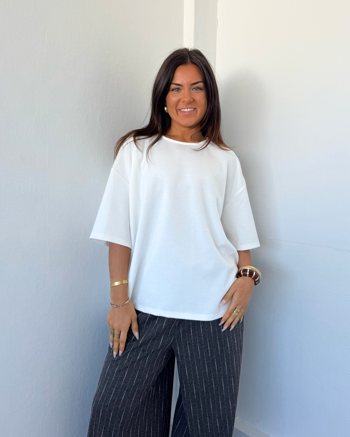 T-shirt doux oversize écru