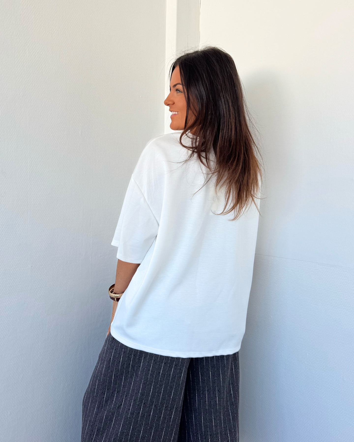 T-shirt doux oversize écru