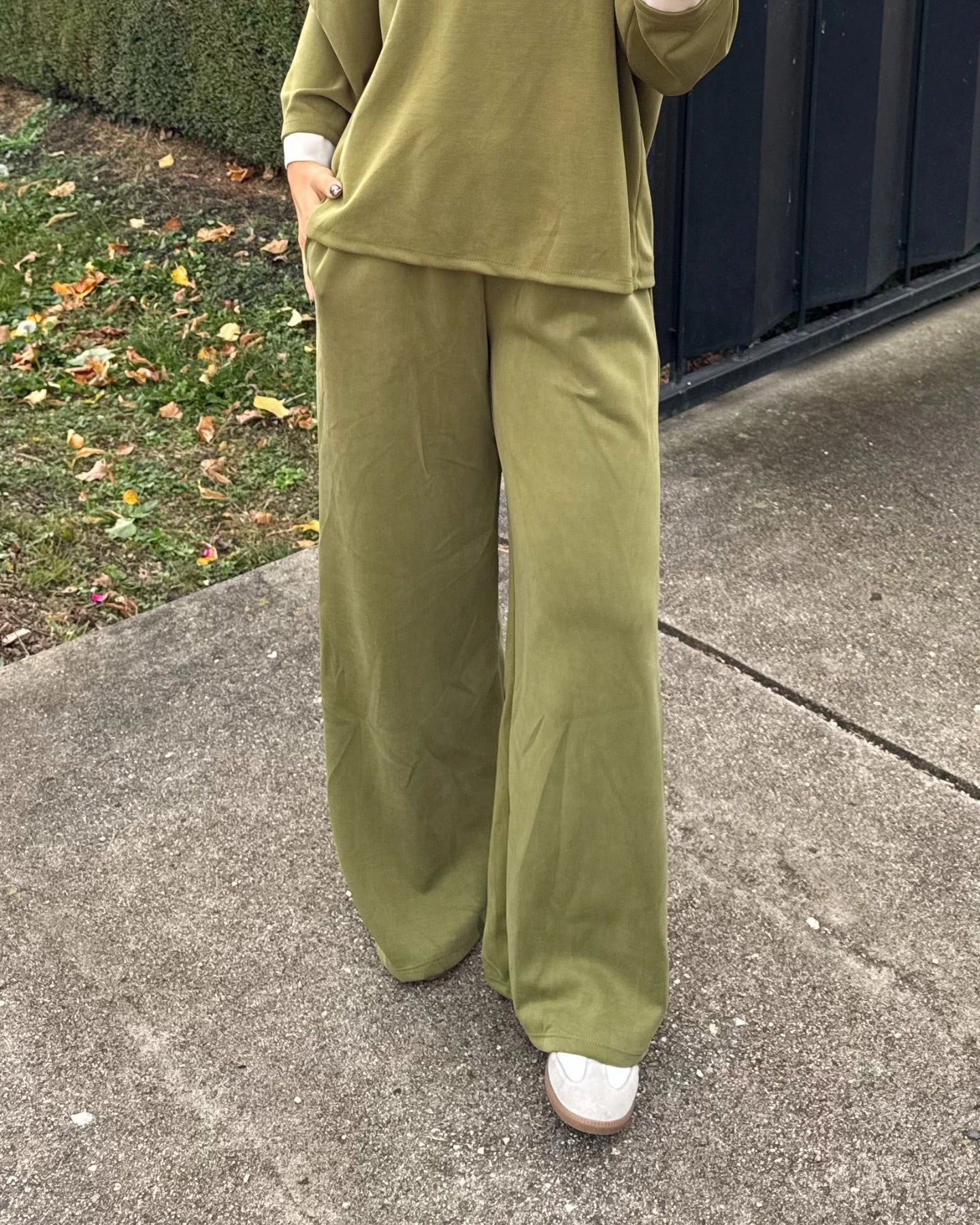 Pantalon fluide vert