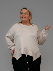 Sweat asymétrique beige