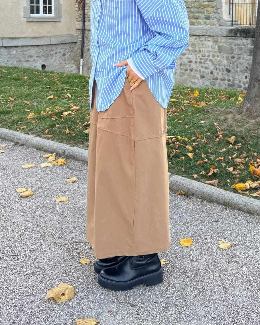 Jupe longue camel