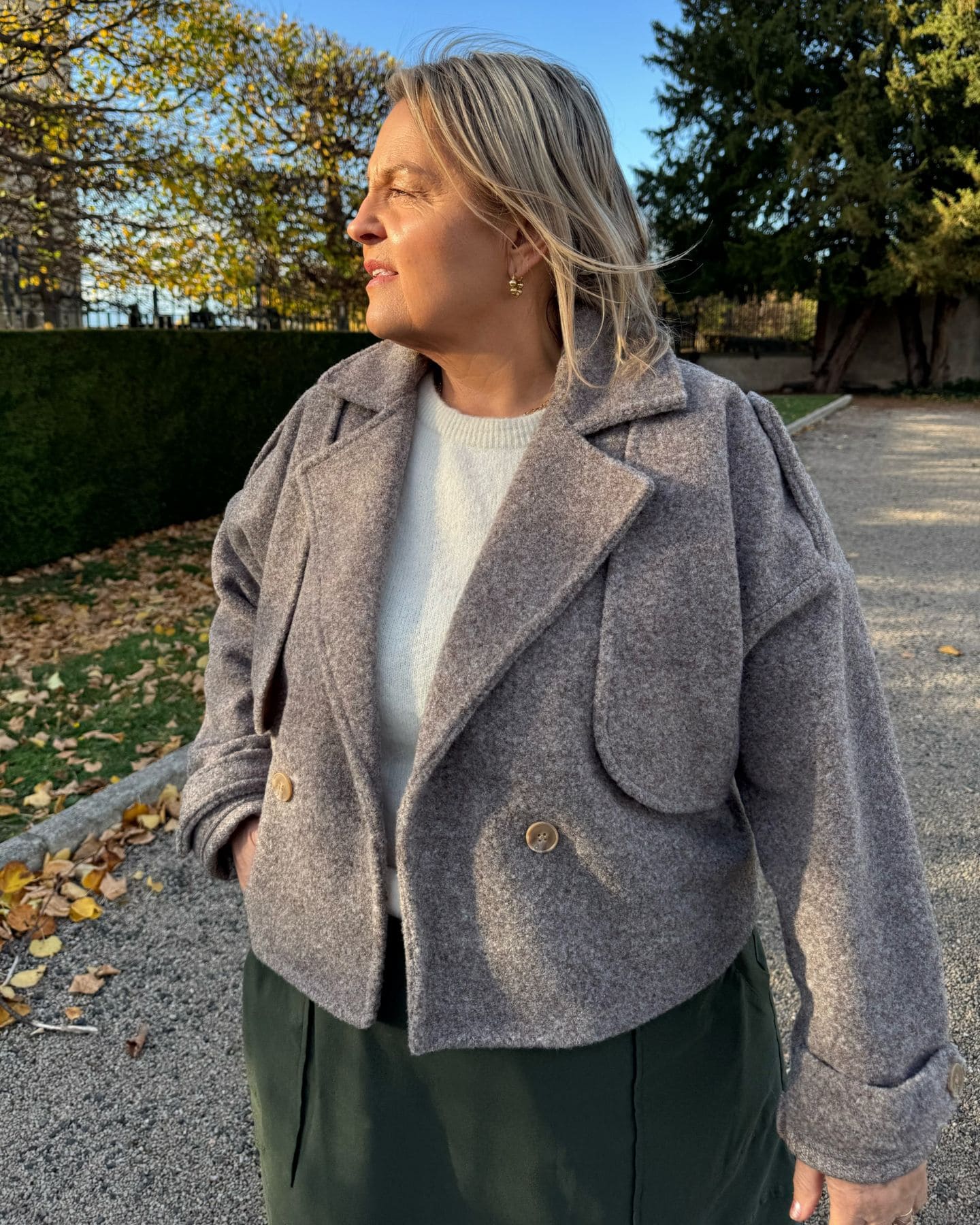 Manteau court gris