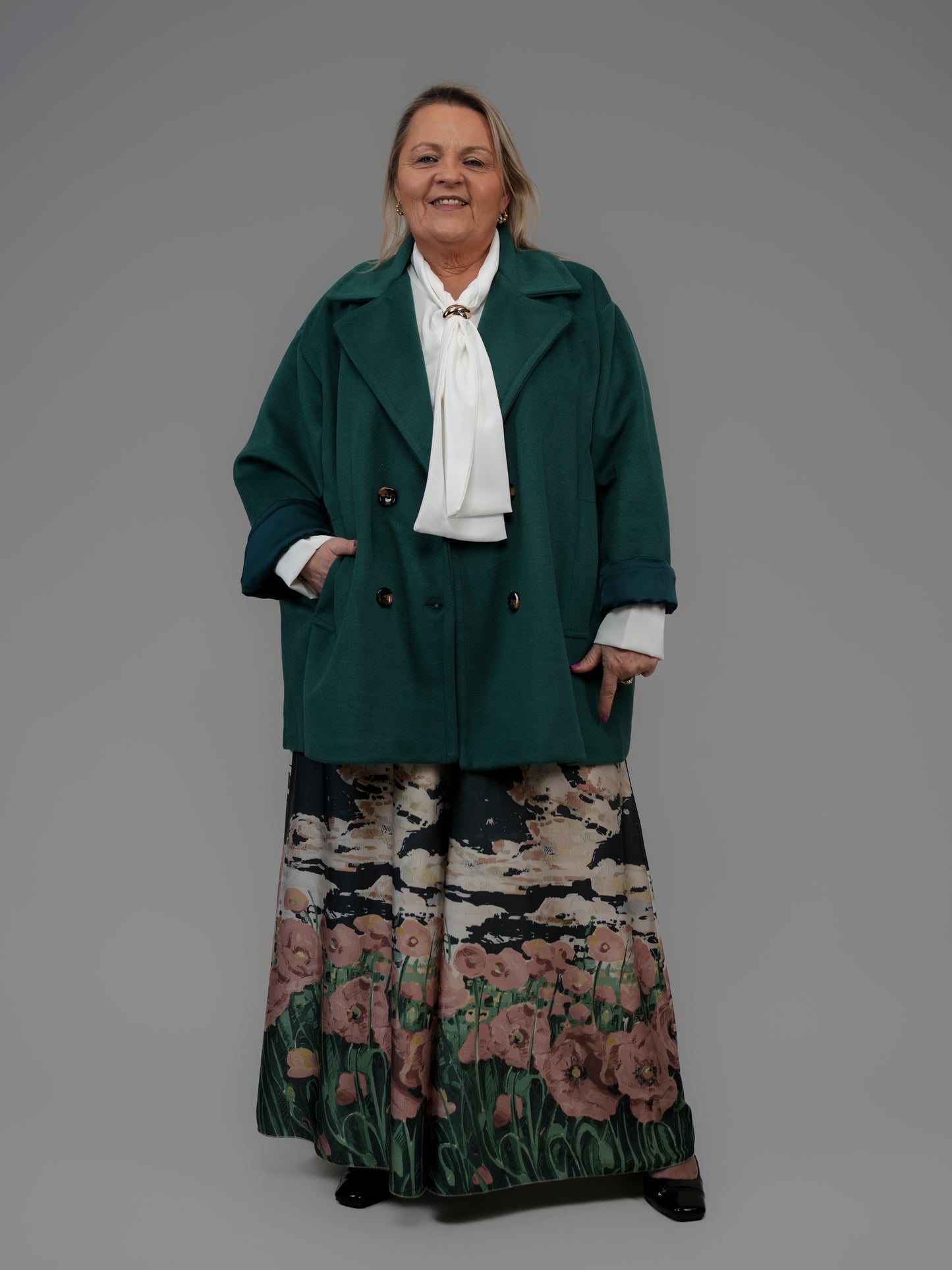 Manteau court vert bouteille - 1460