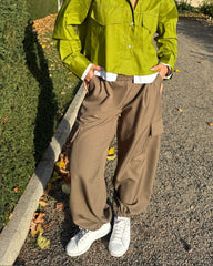 Pantalon cargo beige