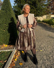 Robe effet peinture chocolat