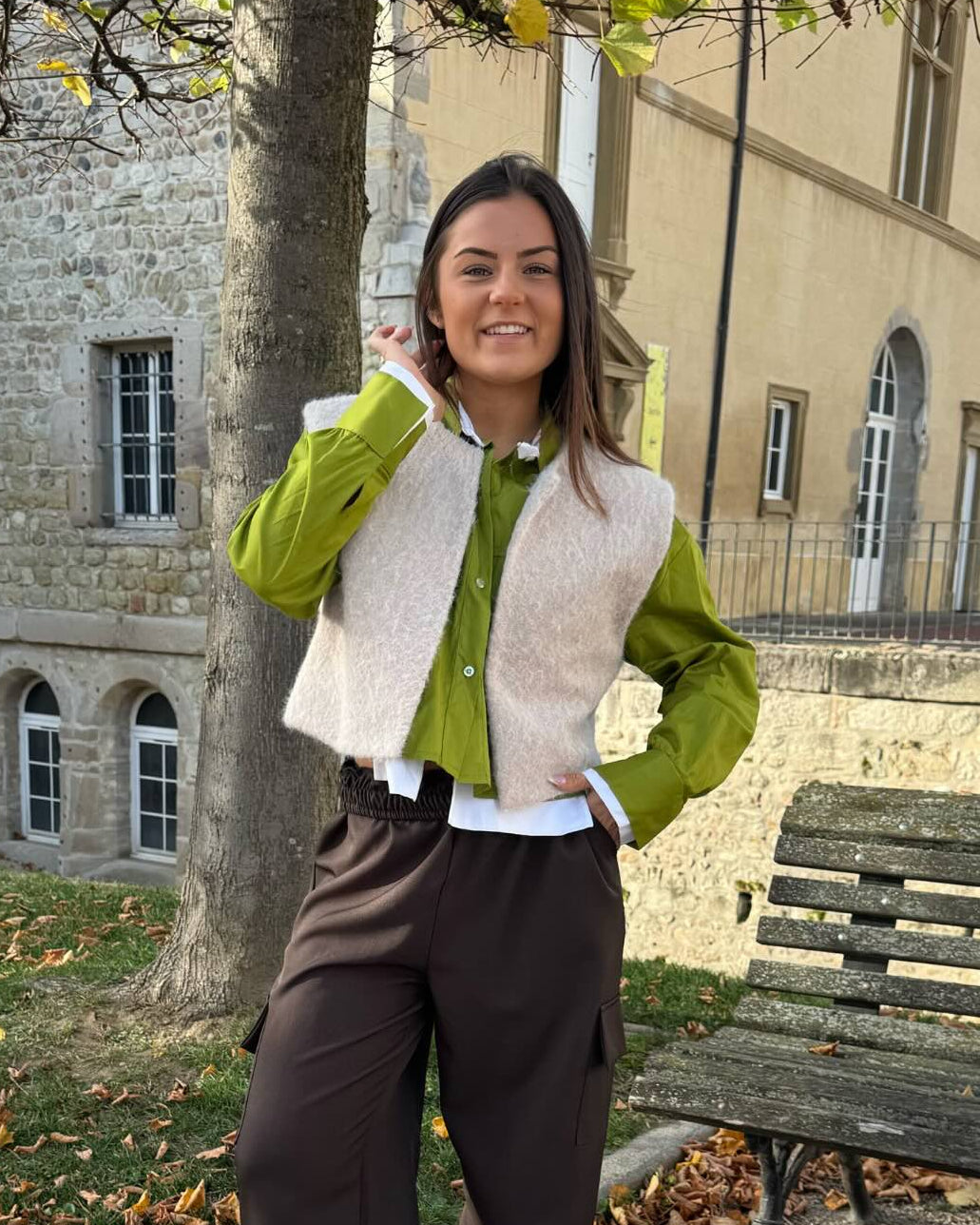 Gilet court sans manches