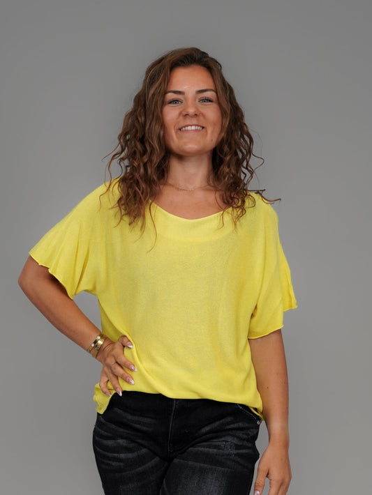 T-shirt uni jaune - 1117