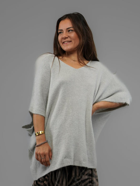 Pull sans manches gris perle - 1851