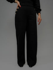 Pantalon à pont noir