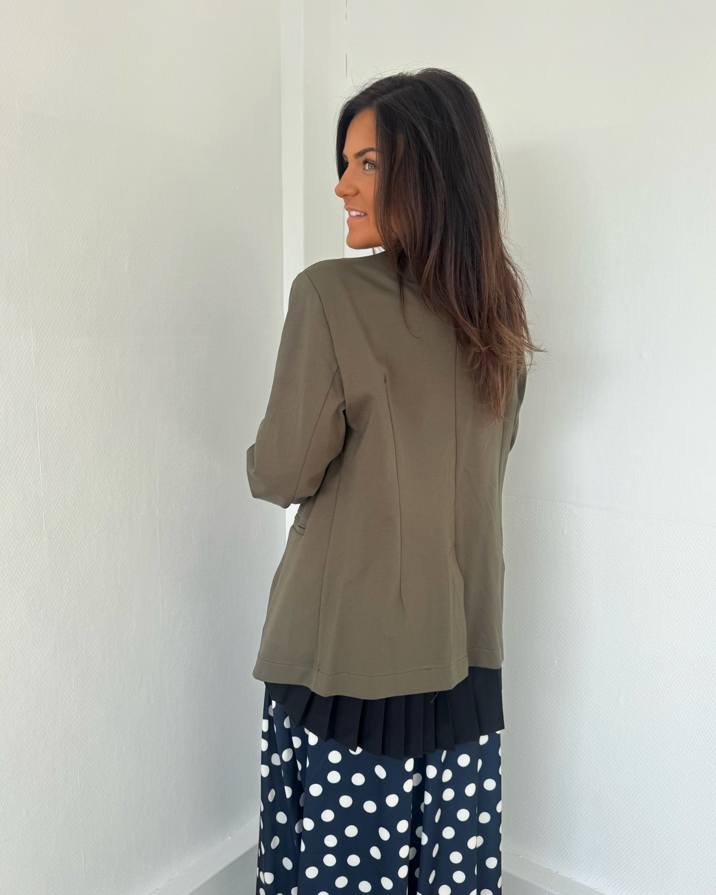 Blazer ceinturé kaki