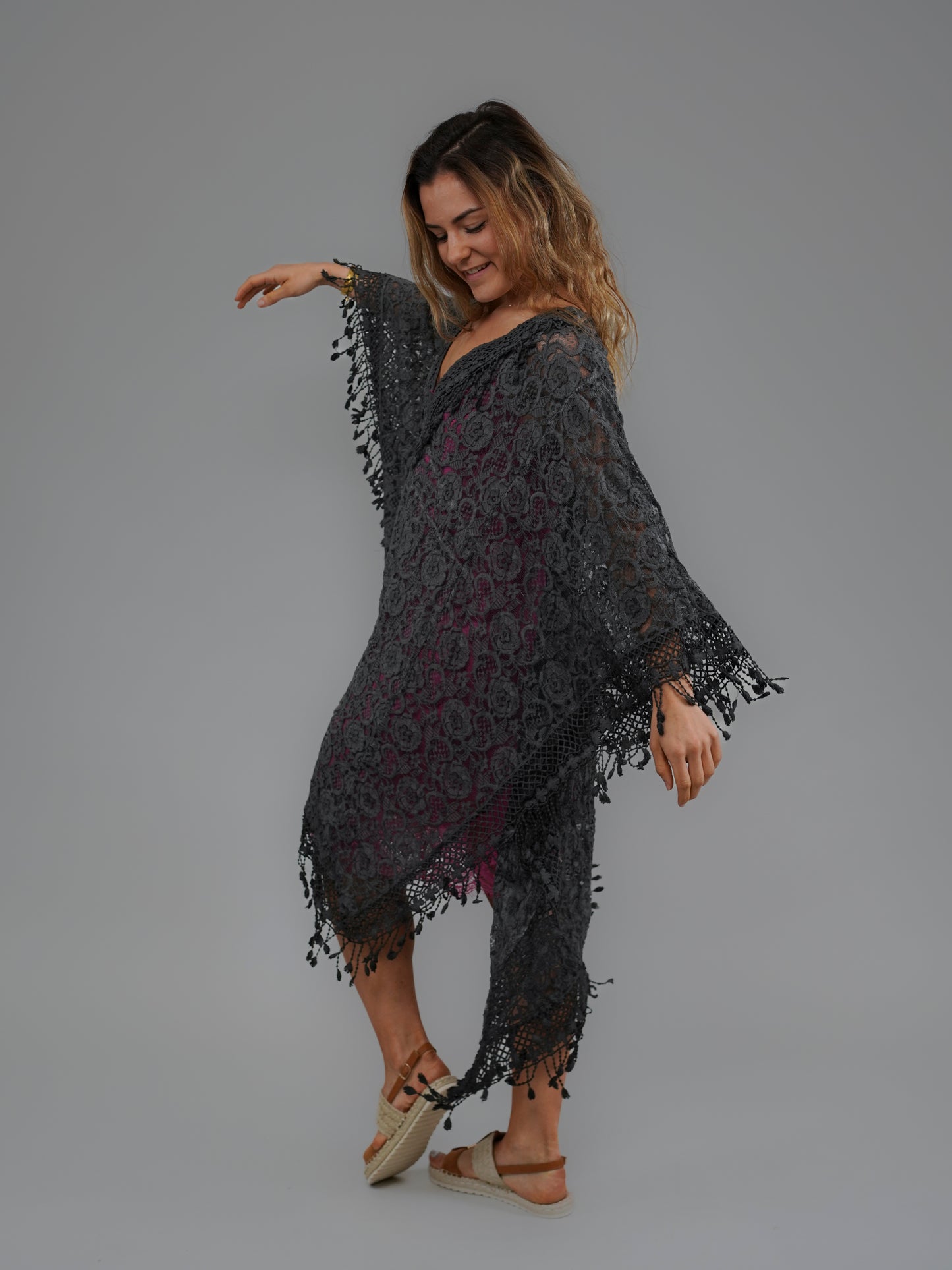 Tunique en dentelle anthra - 1062