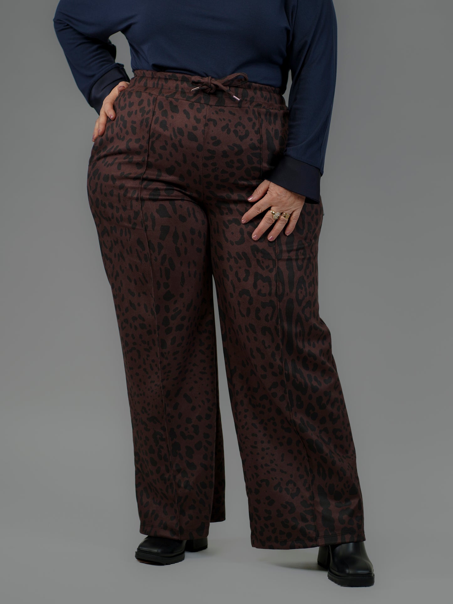 Pantalon léopard choco - 1382