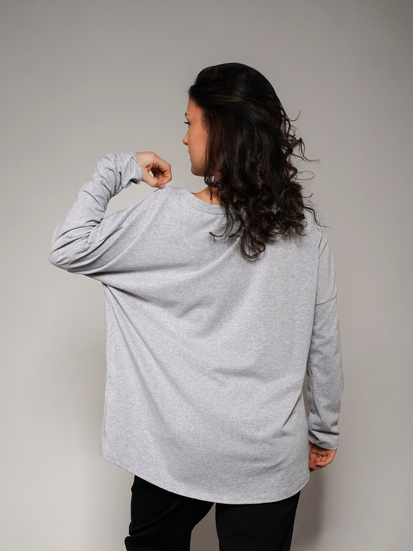 Pull fin basique gris - 1797