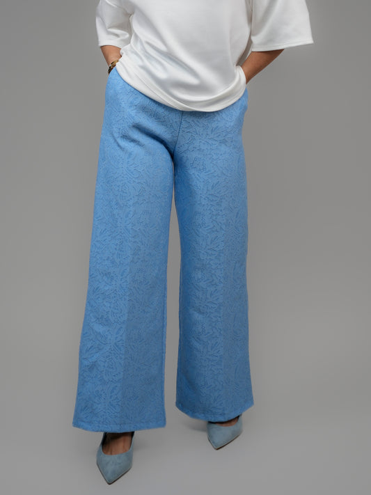 Pantalon dentelle bleu - 1443