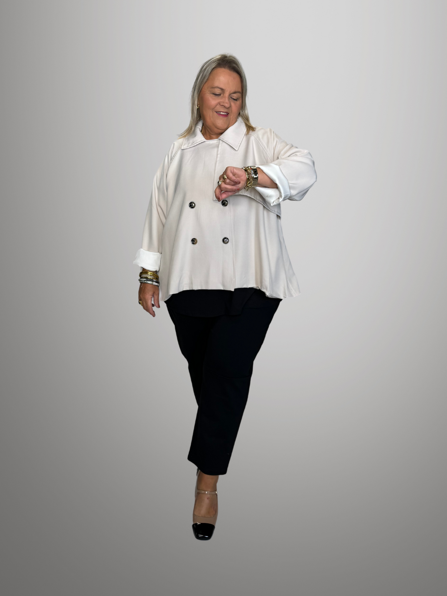 Veste beige effet trench - 1110