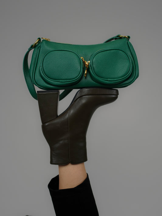 Sac baguette vert - 1287