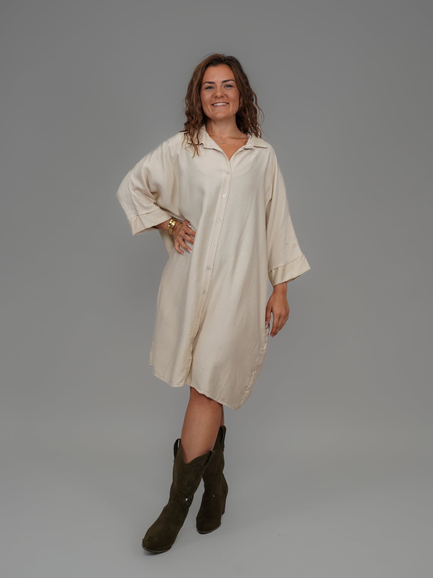 Robe chemise beige - 1979