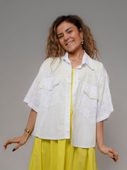 Veste blanche marguerite