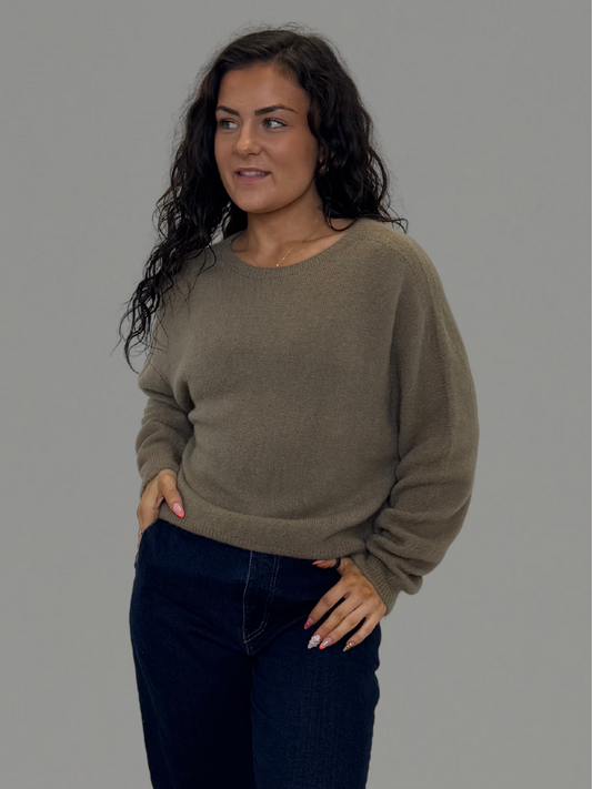 Pull oversize taupe - 1217