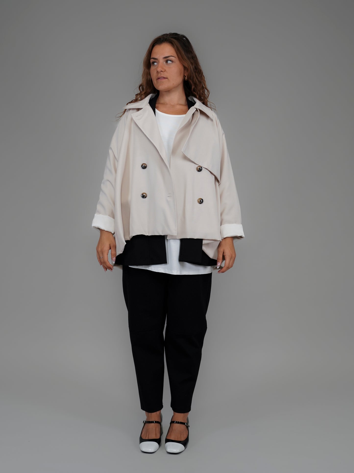 Veste beige effet trench - 1110