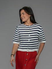 Cardigan marinière manches courtes
