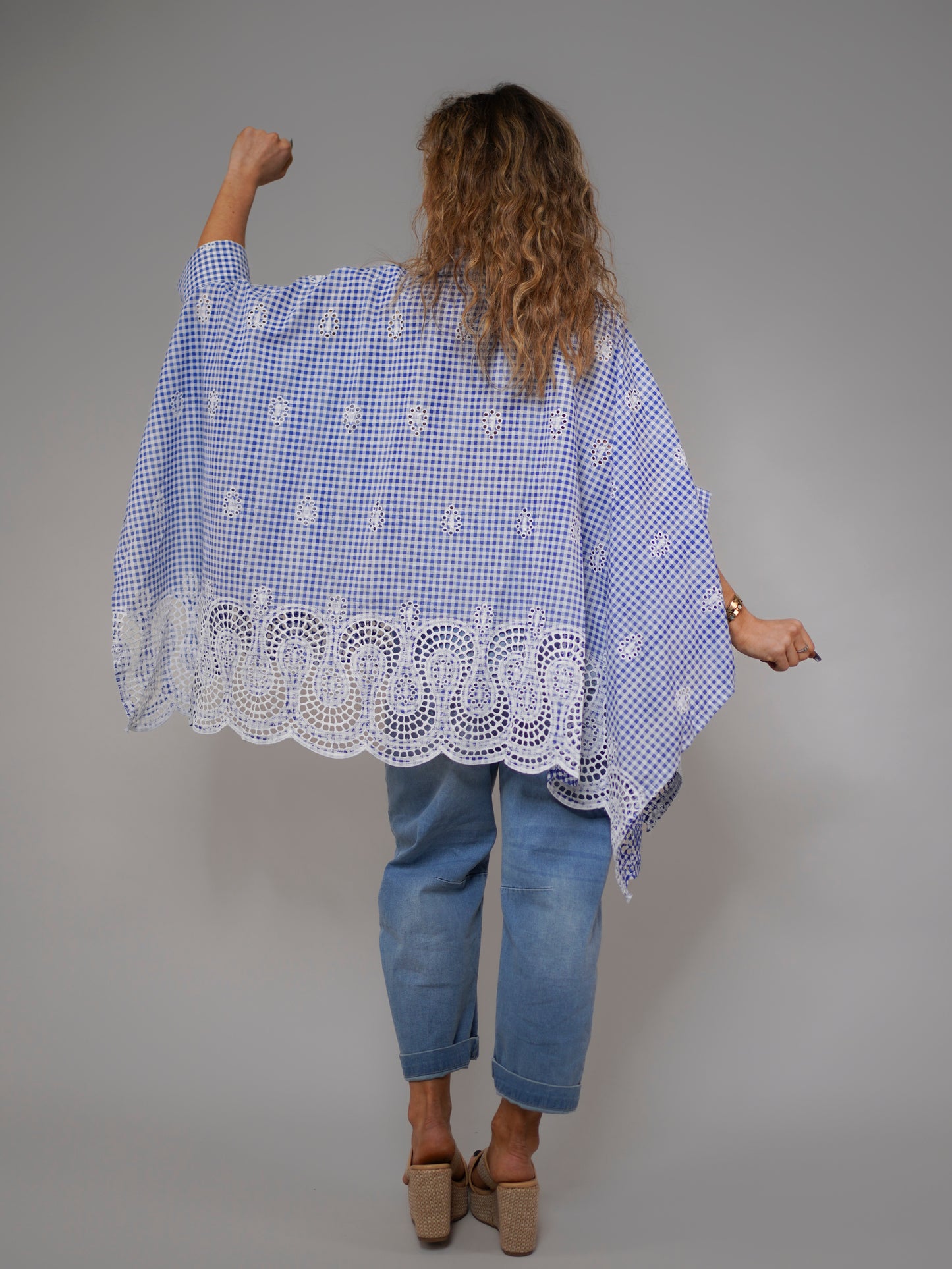 Chemise oversize vichy bleu - 1956