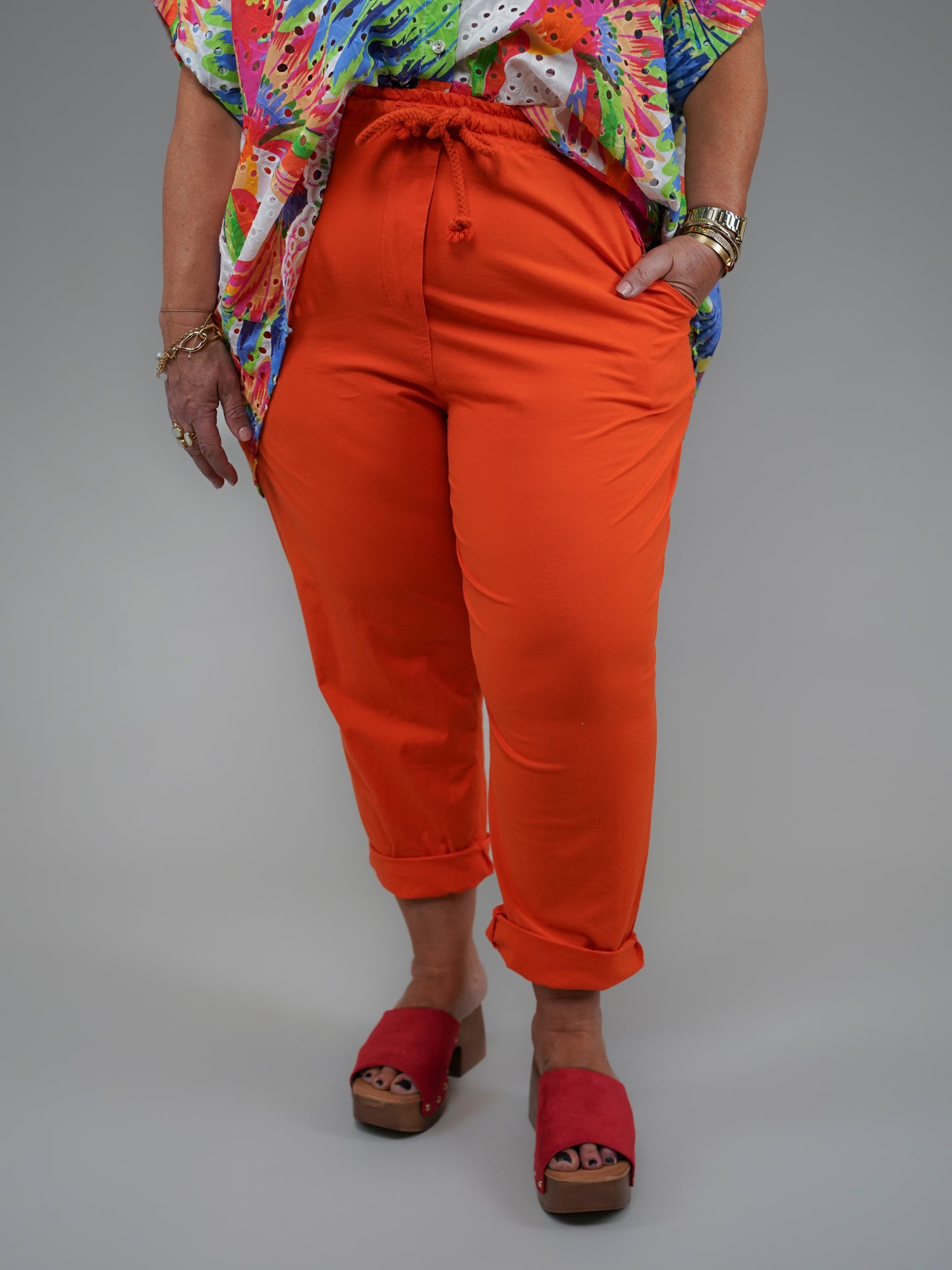 Pantalon été orange - 1050