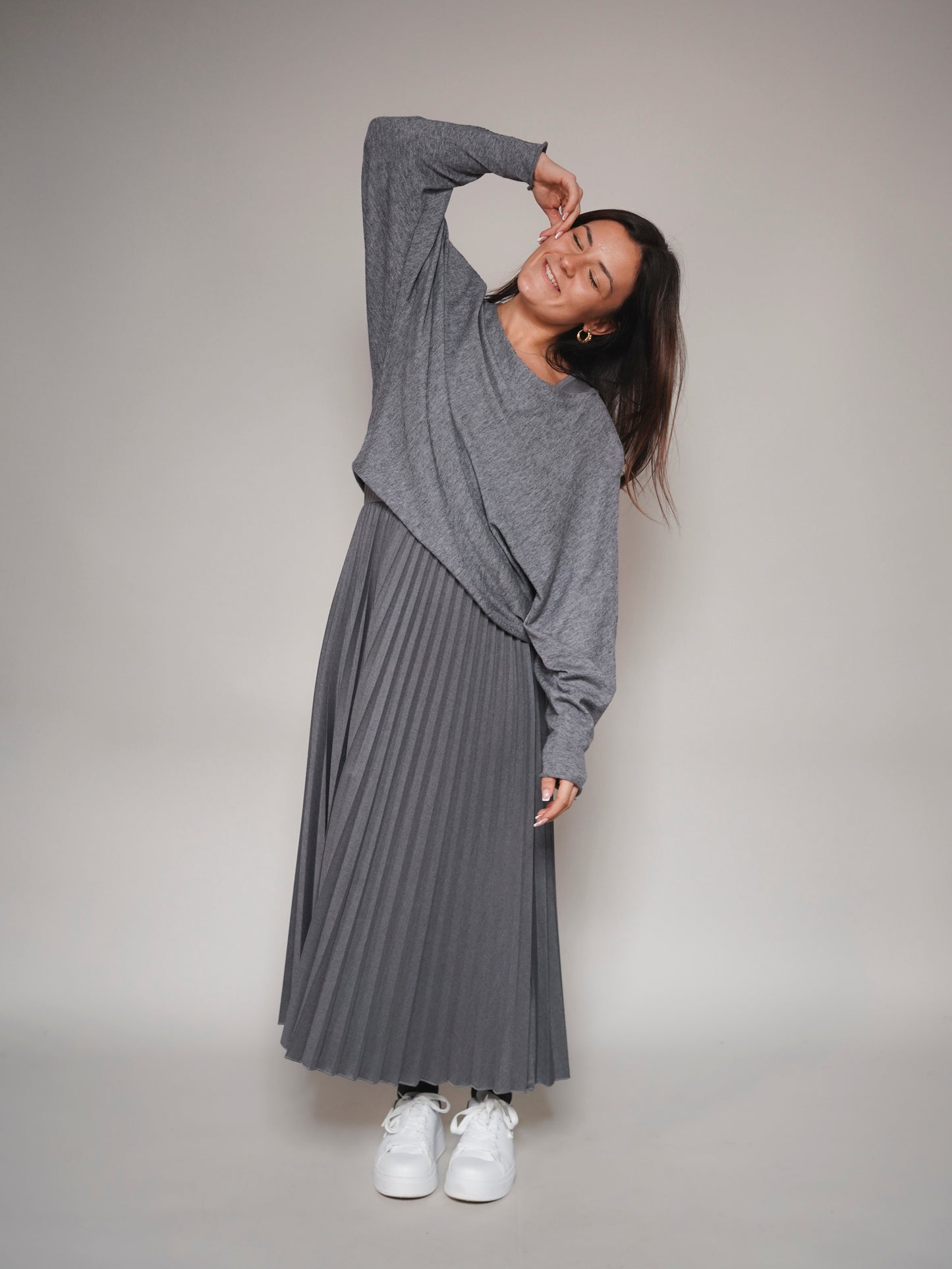 Pull gris oversize - 1819