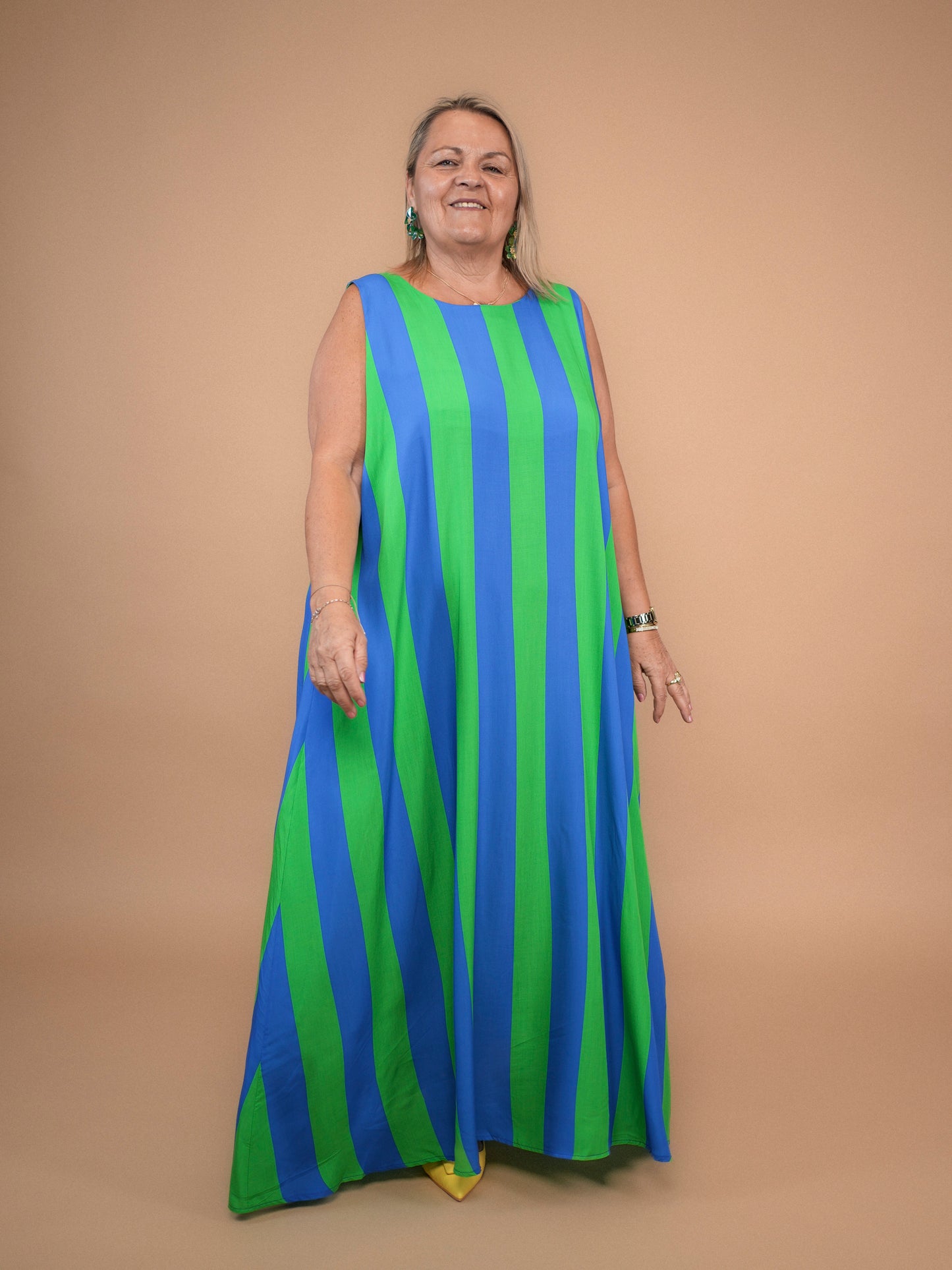 Robe bain de soleil bleu/vert - 1652