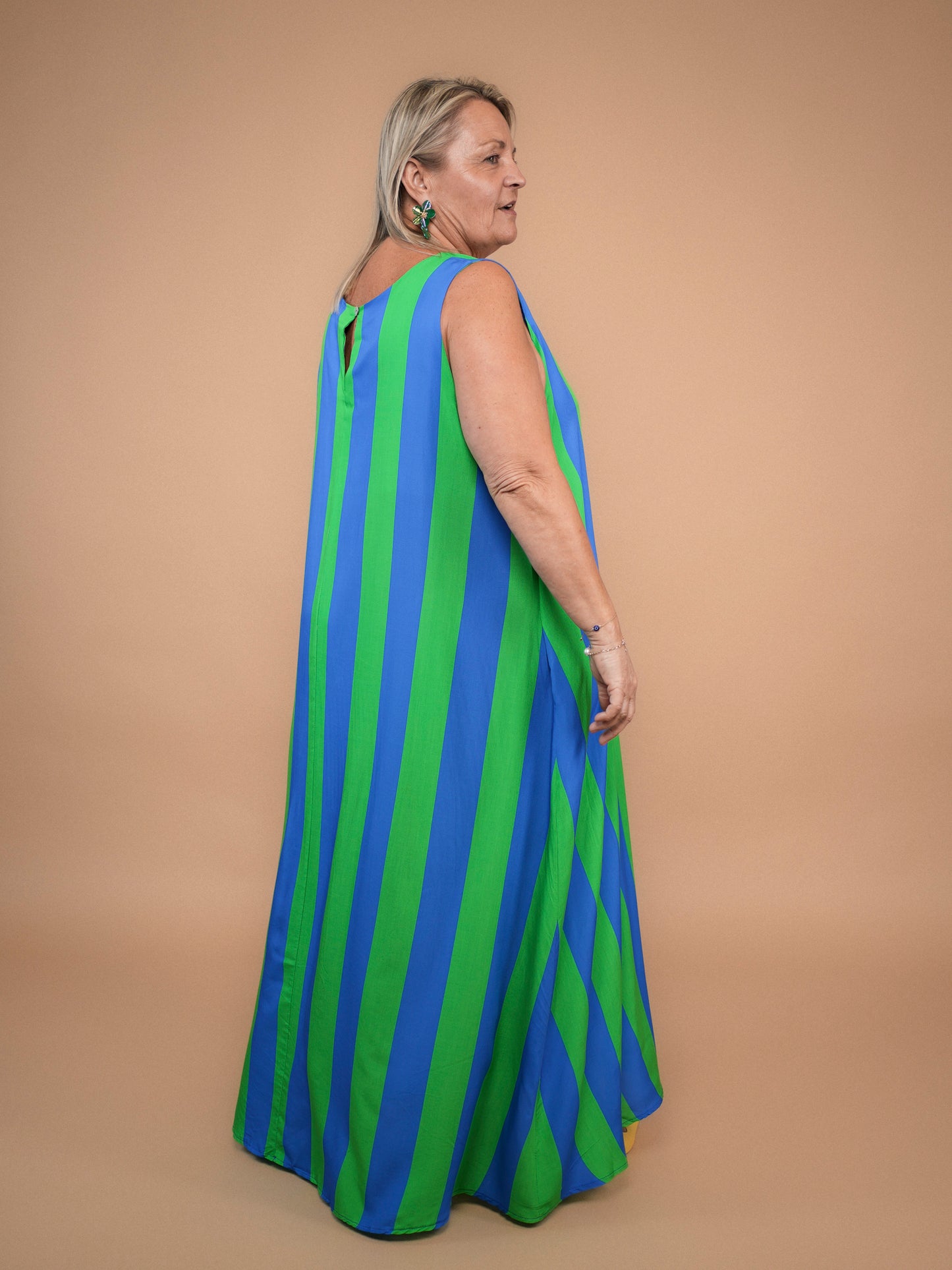 Robe bain de soleil bleu/vert - 1652
