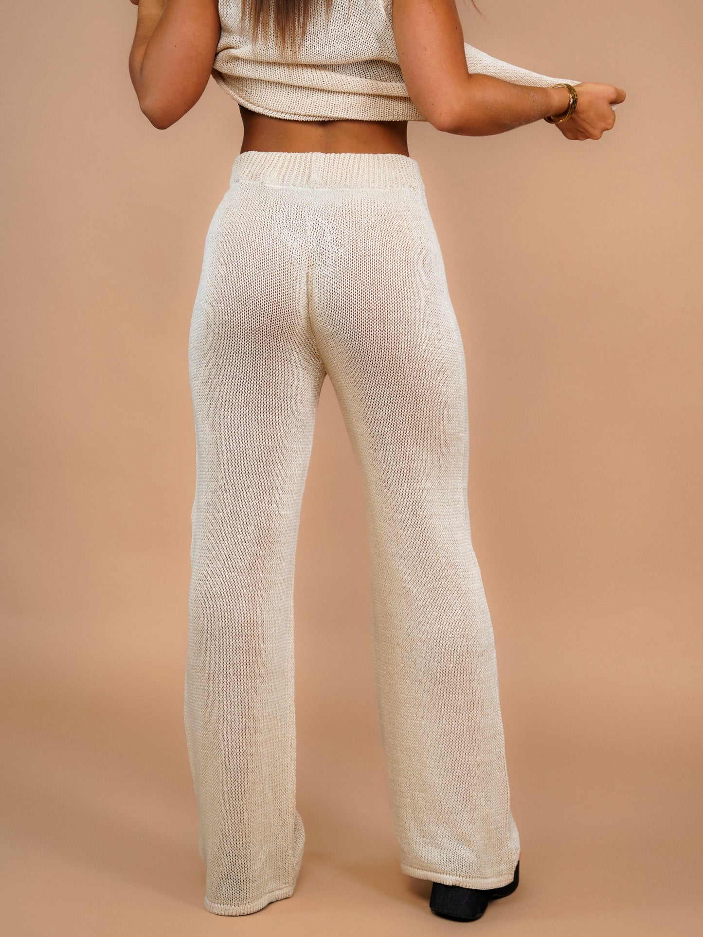 Pantalon piqué beige - 1784