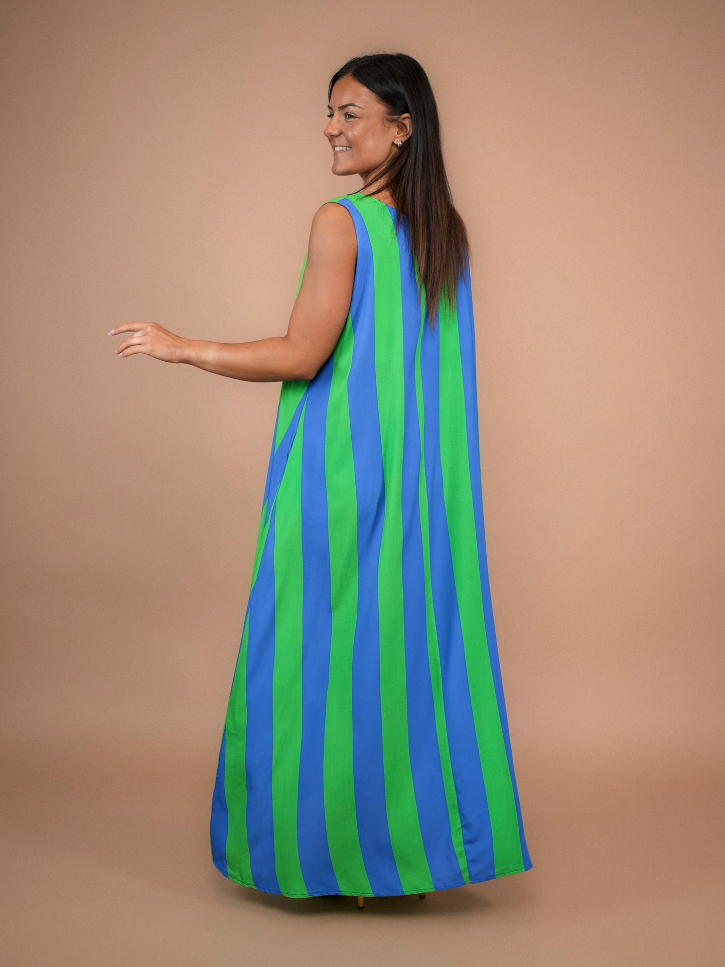Robe bain de soleil bleu/vert - 1652