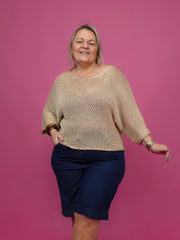 Pull léger en maille irisée